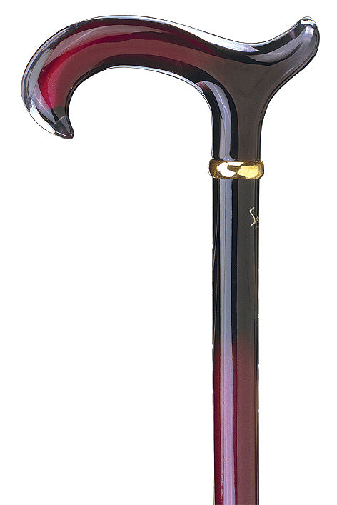 Houten Wandelstok Acryl-Derby Bordeaux