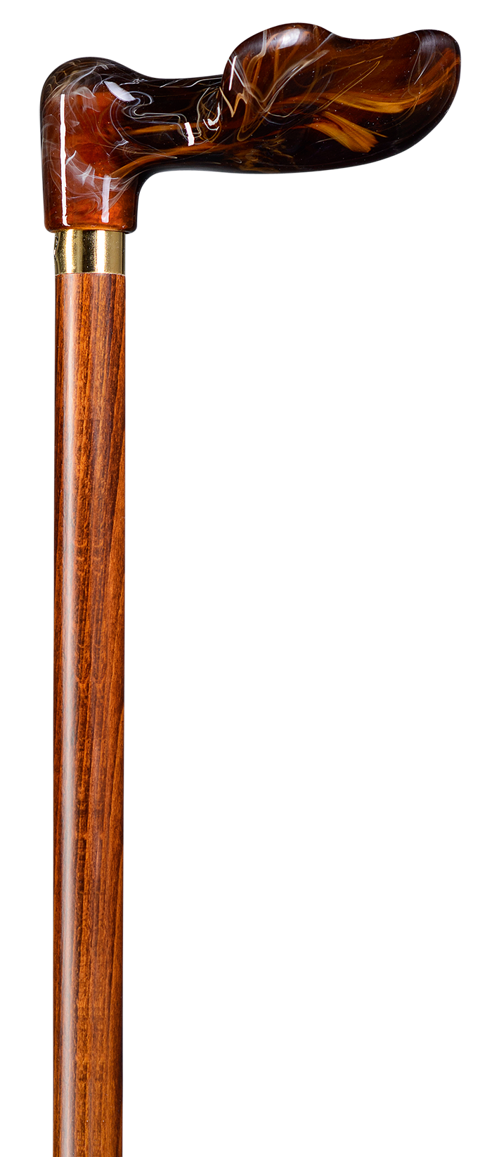 Ergonomische Houten Wandelstok Bernstein