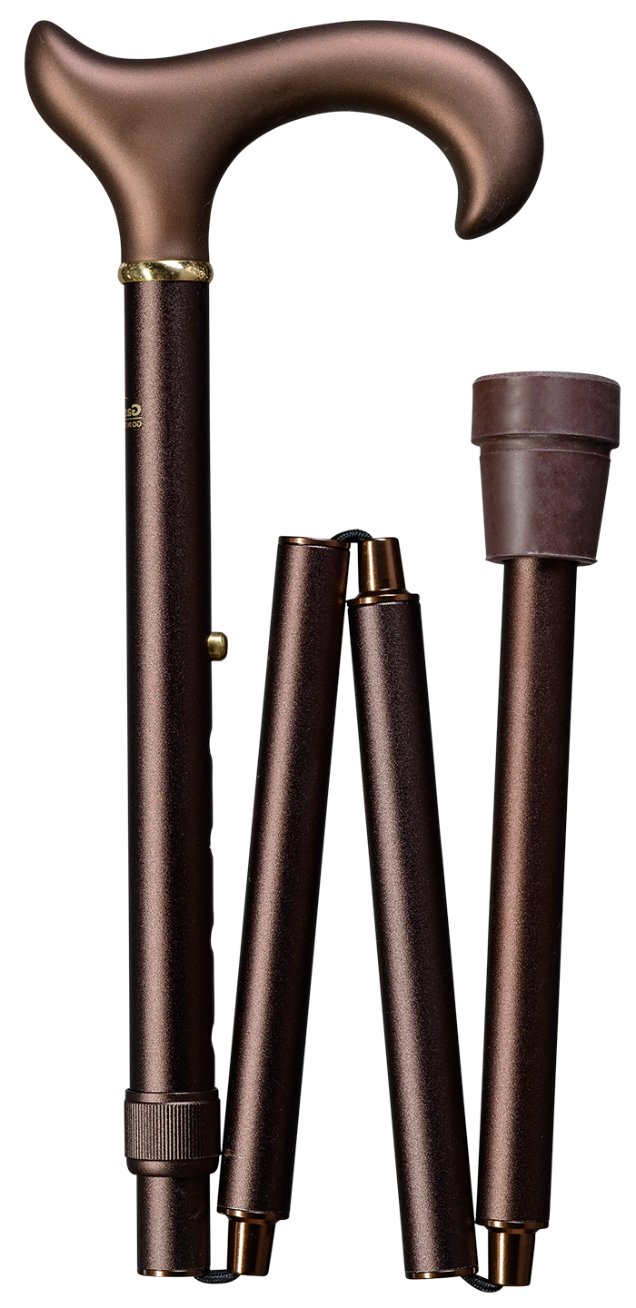 Opvouwbare Wandelstok Derby Soft-Ergonomisch Brons